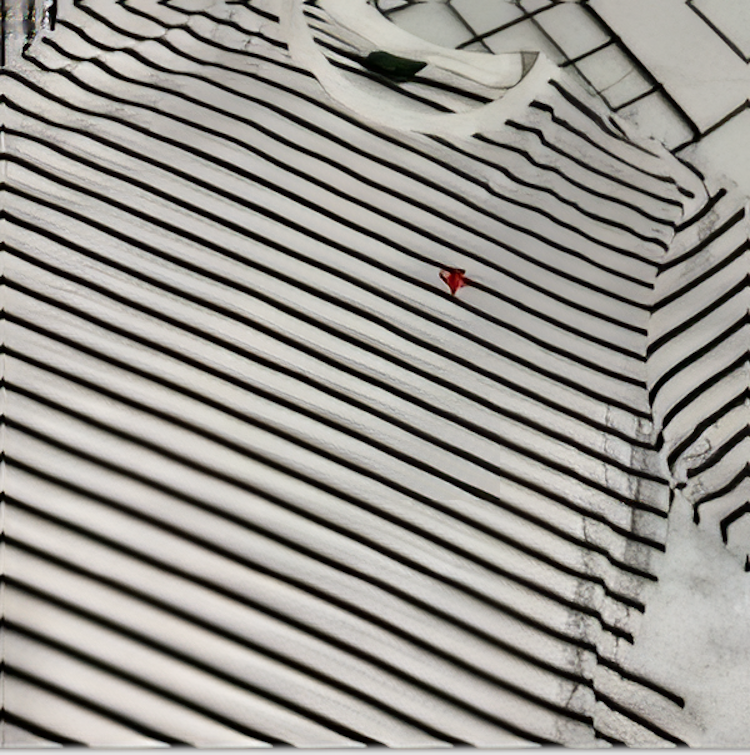 Camiseta Masculina Listrada Branco E Preto